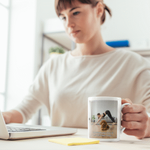 Downward Dog - Cute Toy Poodle - Coffee Mug