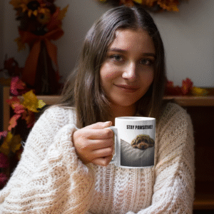 Stay pawsitive - Puppy Dog Eyes - Coffee Mug